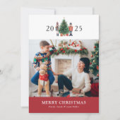 フォトコラージュメリークリスマスホリデーカード シーズンカード (正面)
