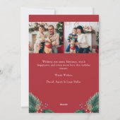 フォトコラージュメリークリスマスホリデーカード シーズンカード (裏面)