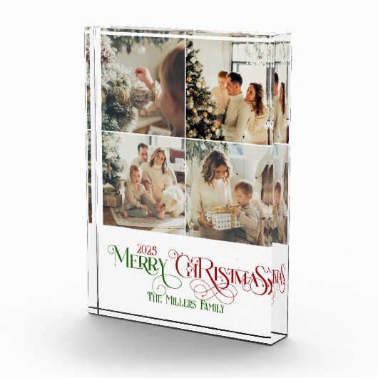 フォトコラージュメリークリスマスレトロタイポグラフィ フォトブロック (右)