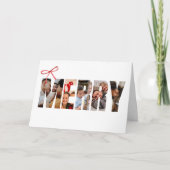 フォトコラージュメリークリスマス シーズンカード (正面)
