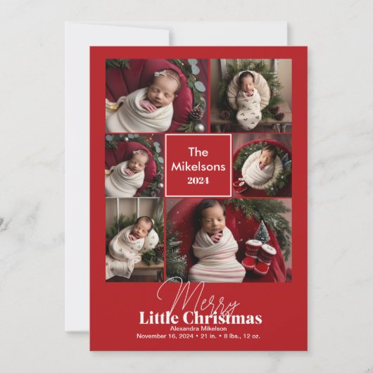 フォトコラージュメリーリトルクリスマス シーズンカード (正面)