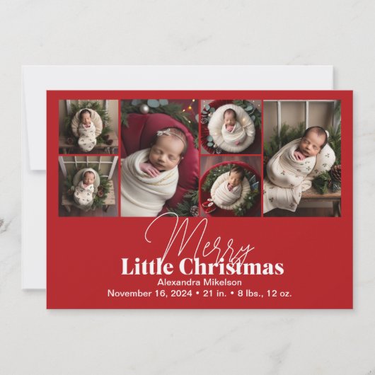 フォトコラージュメリーリトルクリスマス シーズンカード (正面)