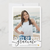 フォトコラージュモダンの台本卒業オープンハウス 案内状 (正面)