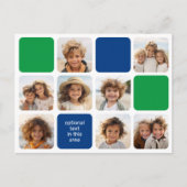 フォトコラージュモダンキューブ青緑8 ポストカード (正面)