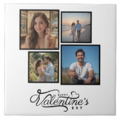 フォトコラージュモダンキープサーヴァレンティーンギフト タイル (正面)