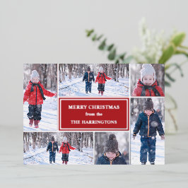 フォトコラージュモダンクリスマス 箔シーズンカード