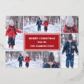 フォトコラージュモダンクリスマス 箔シーズンカード (正面)