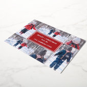 フォトコラージュモダンクリスマス 箔シーズンカード (回転した状態)