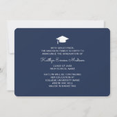 フォトコラージュモダンスクリプトNavy Blue Grad 案内状 (裏面)