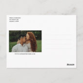 フォトコラージュモダンダイヤモンドシック日付の変更 ポストカード (裏面)