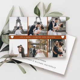 フォトコラージュモダンテラコッタ サンキューカード