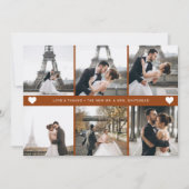 フォトコラージュモダンテラコッタ サンキューカード (正面)