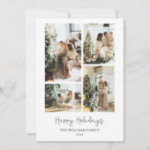 フォトコラージュモダンハッピーホリデー シーズンカード (正面)
