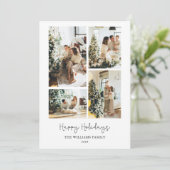 フォトコラージュモダンハッピーホリデー シーズンカード (スタンド正面)