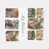 フォトコラージュモダンファエレガントミリー8 フリースブランケット (正面(横))