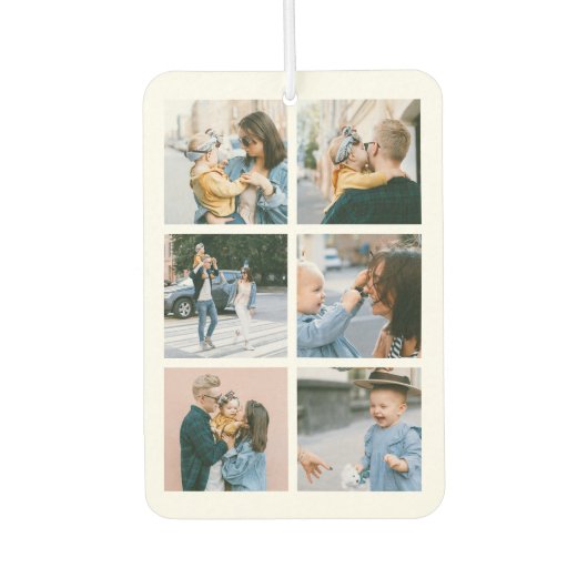 フォトコラージュモダンファミリー カーエアーフレッシュナー (正面)