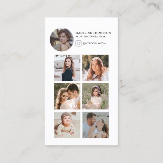 フォトコラージュモダンフォトグラファー名刺 名刺 (裏面)