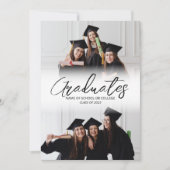 フォトコラージュモダンフレンズ卒業パーティー 招待状 (正面)