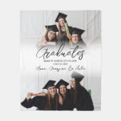 フォトコラージュモダンフレンズ卒業 フリースブランケット (正面)