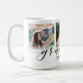 フォトコラージュモダンブラックスクリプト大学院3 コーヒーマグカップ (左)