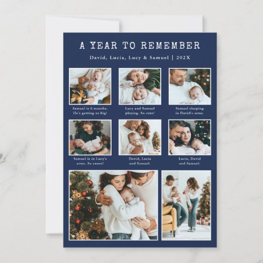 フォトコラージュモダンホリデーカード シーズンカード (正面)