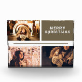 フォトコラージュモダンホリデークリスマスフォトブロック フォトブロック (正面)