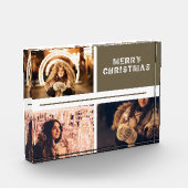 フォトコラージュモダンホリデークリスマスフォトブロック フォトブロック (左)