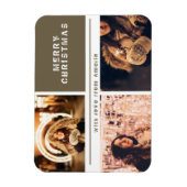 フォトコラージュモダンホリデーメリークリスマス マグネット (縦)