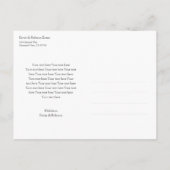 フォトコラージュモダンボーイ少女誕生のお知らせ ポストカード (裏面)