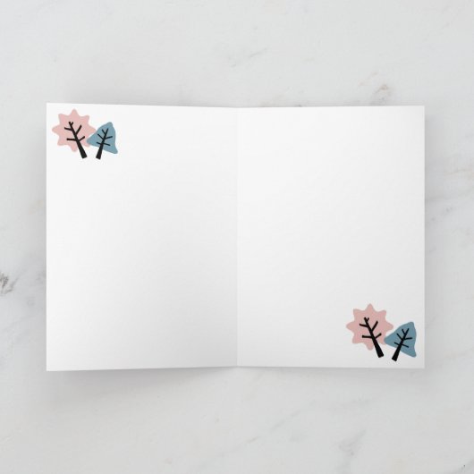 フォトコラージュモダンメリークリスマスファミリー シーズンカード (内部)