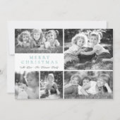 フォトコラージュモダンメリークリスマスフラットホリデー シーズンカード (正面)