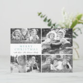フォトコラージュモダンメリークリスマスフラットホリデー シーズンカード (スタンド正面)