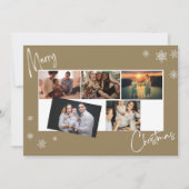フォトコラージュモダンメリークリスマスホリデーカード シーズンカード (正面)