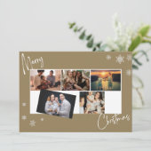 フォトコラージュモダンメリークリスマスホリデーカード シーズンカード (スタンド正面)