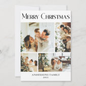 フォトコラージュモダンメリークリスマスホリデーカード シーズンカード (正面)