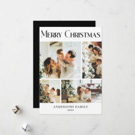 フォトコラージュモダンメリークリスマスホリデーカード シーズンカード