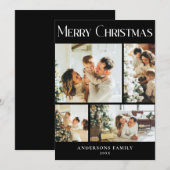 フォトコラージュモダンメリークリスマスホリデーカード シーズンカード (正面/裏面)