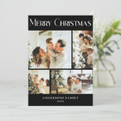 フォトコラージュモダンメリークリスマスホリデーカード シーズンカード (スタンド正面)