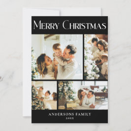 フォトコラージュモダンメリークリスマスホリデーカード シーズンカード