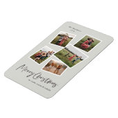 フォトコラージュモダンメリークリスマスホリデーカード マグネット (左側)