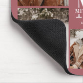 フォトコラージュモダンモノグラパーソナライズされたムピンク マウスパッド (コーナー)