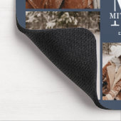 フォトコラージュモダンモノグラパーソナライズされたム海軍 マウスパッド (コーナー)