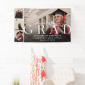 フォトコラージュモダン卒業パーティバナー 横断幕 (インサイチュ)