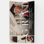 フォトコラージュモダン卒業パーティバナー 横断幕 (縦)