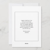 フォトコラージュモダン白黒バレンタイン シーズンカード (裏面)