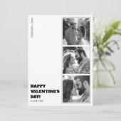フォトコラージュモダン白黒バレンタイン シーズンカード (スタンド正面)