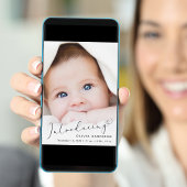 フォトコラージュモダン誕生の紹介 案内状