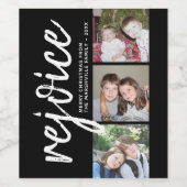 フォトコラージュモダン- Holiday Rejoice - ワインラベル (シングルラベル)