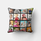 フォトコラージュユニークカスタムパーソナライズされた クッション (裏面)