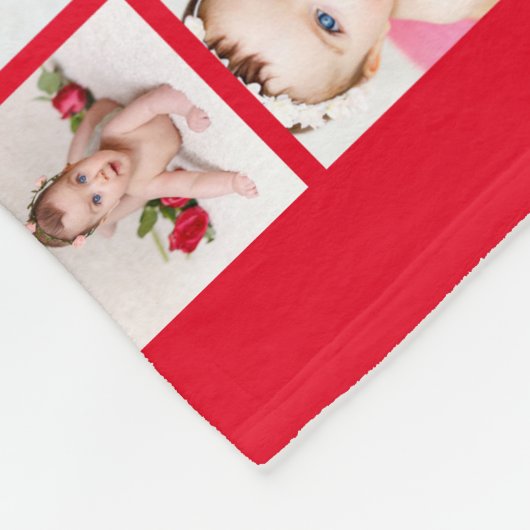 フォトコラージュユニークパーソナライズされたカスタム28枚の画像 フリースブランケット (角)